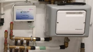 ULF installé sur circuit de chauffage plancher chauffant – protection contre les boues et la corrosion